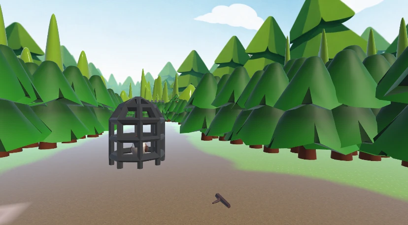 simongbn-El-rey-del-bosque-vr-1 Vista en primera persona de una jaula en el bosque en la versión de Realidad Virtual de El Rey del Bosque.