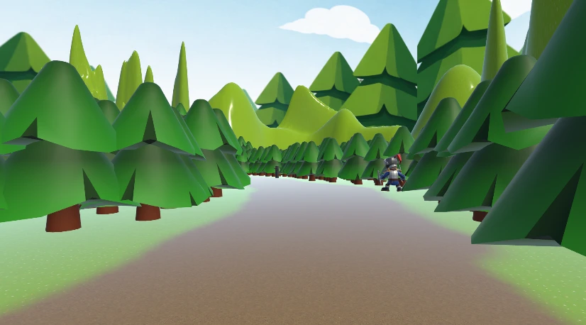 simongbn-El-rey-del-bosque-vr-4 Vista en Realidad Virtual de un guardia enemigo humano patrullando el bosque en El Rey del Bosque.