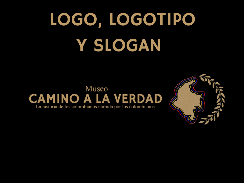 simongbn-camino-a-la-verdad-2 Logotipo oficial del museo virtual Camino a la Verdad con el mapa de Colombia y ramas de olivo.