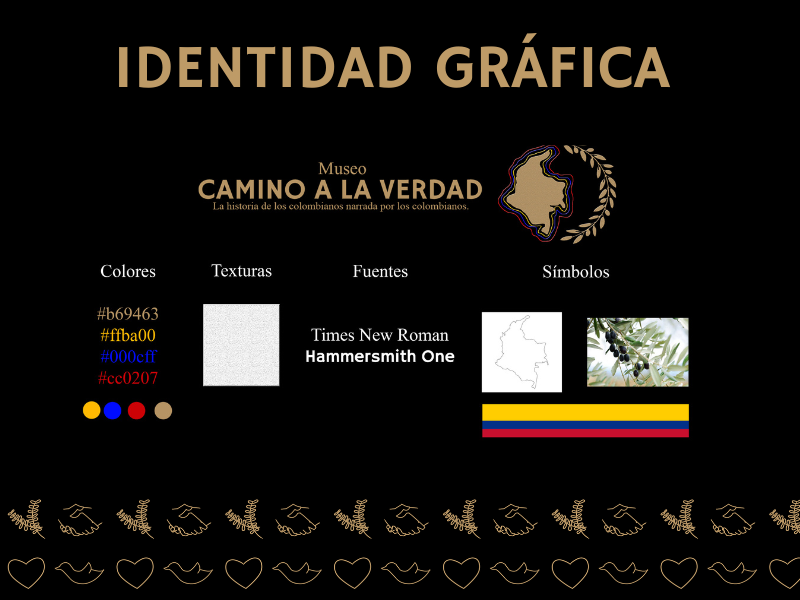 simongbn-camino-a-la-verdad Manual de identidad gráfica para museo virtual interactivo con paleta de colores y tipografías institucionales.